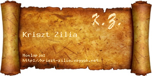 Kriszt Zilia névjegykártya